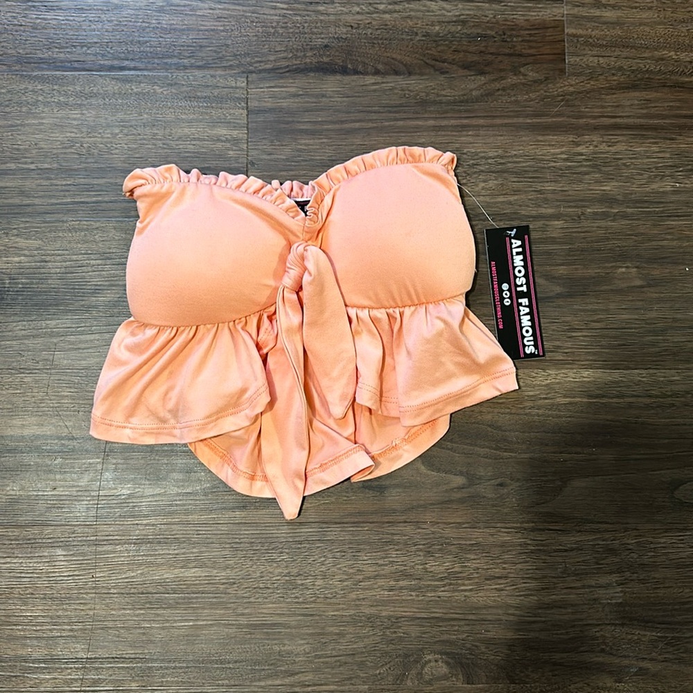 NWT Almost Famous tie knot crop top size small